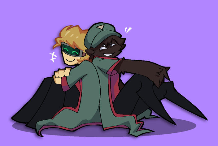 Awesome drawing comissioned from @JAXLOL5 on bsky.